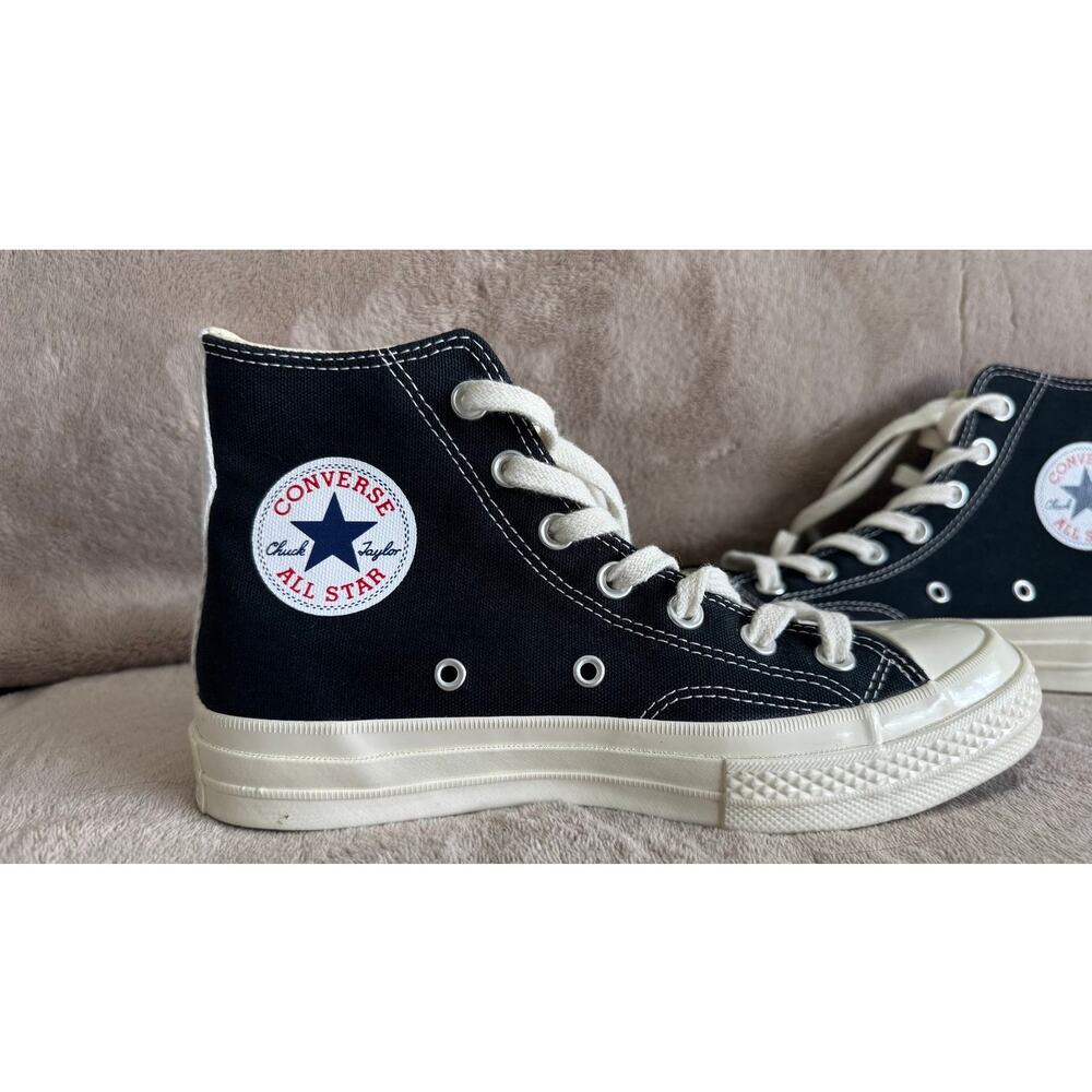 Converse x COMME des GARÇONS PLAY Chuck 70 High Black Heart Unisex-W7/M5 150204C - Picture 14 of 14